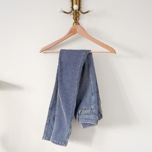 AMERICAN APPAREL Striped High Rise Jeans - Picture 1 of 4